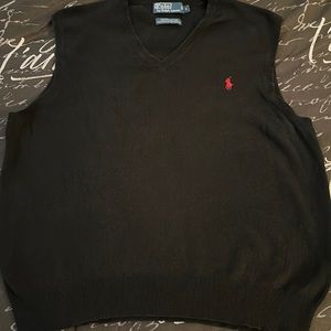 Large Black Polo by Ralph Lauren Sweater Vest